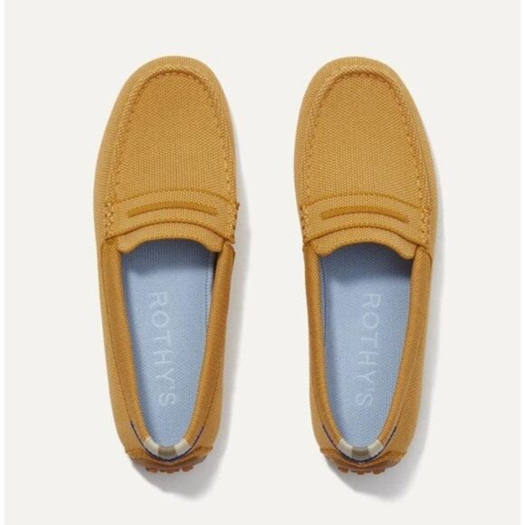 ROTHY'S Women's The Driver Comfy Driving Slip-on Loafers Yellow Size 10.5 NWOT